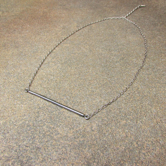 line necklace_直線項鍊 mittag 925純銀 限量 設計師手做 附品牌包裝 超取免運 第2張的照片