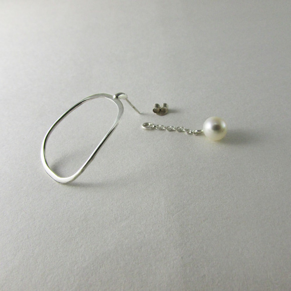 score pearl earring_得分珍珠耳環環 925銀 設計師手做 限量 附品牌包裝 超取免運 第2張的照片