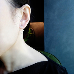 geometric earring_幾何耳環 925銀 限量 設計師手做 附品牌包裝 超取免運 一組三個 第3張的照片