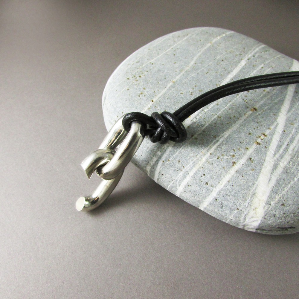 ダブルリングネックレス_ダブルリングネックレスmittag 925シルバー限定版デザイナーハンドメイドブランドパッケージ、超送料