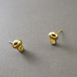 mushroom earring k_香菇耳環 K金 限量 設計師 手作 客製 訂製 珠寶 飾品 免運 第2張的照片