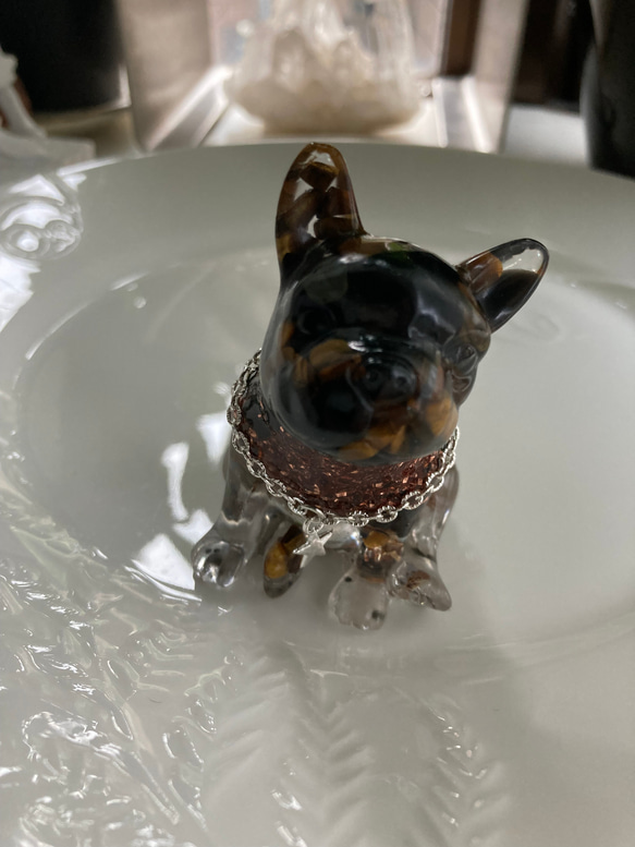 フレンチブルドッグ 約18cm 置物 タイガーブリンドル フィギュリン フレブル フレンチブルドッグ 約18cm 置物 タイガーブリンドル フィギュリン