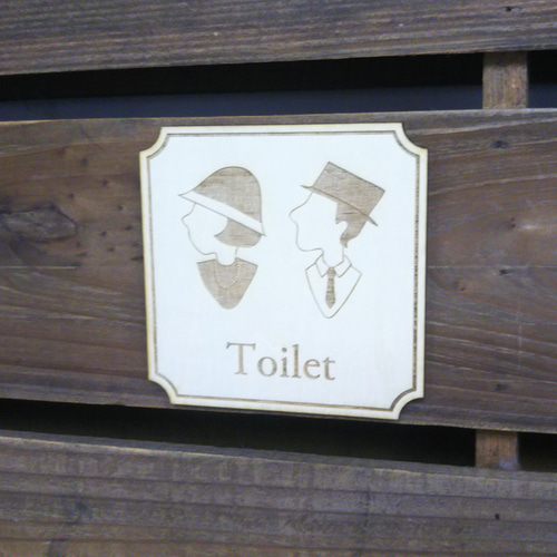 木製サインプレート 枠付き 昭和レトロ風 メッセージプレート ドア