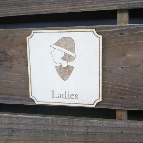 木製サインプレート 枠付き 昭和レトロ風 メッセージプレート ドア