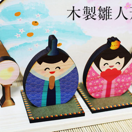 木製雛人形セット オーメント 置物 ひな祭り ひなまつり お雛様