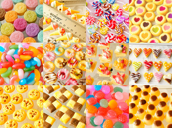選べるスイーツデコパーツ 5セット Bシリーズ【受注生産】(送料無料