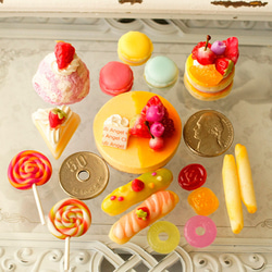 スイーツデコ (B324) バラエティーパック：デザインケーキ(オレンジソース）、フルーツパンケーキ、カラフルエクレア他 5枚目の画像