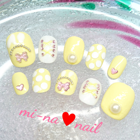 ネイルチップ♡うさ耳ネイル♡ゆめかわいい♡メルヘン♡ガーリー