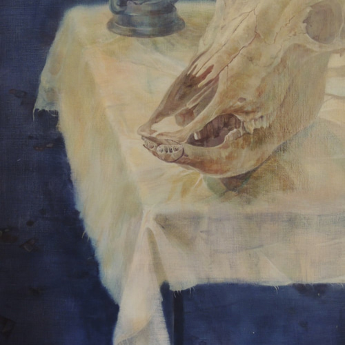牛骨のある静物』/油絵 油彩 絵画 atelier Siesta 通販 5269207