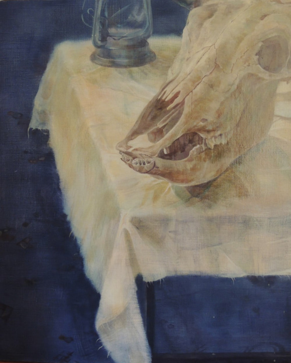 牛骨のある静物』/油絵 油彩 絵画 atelier Siesta 通販 5269207