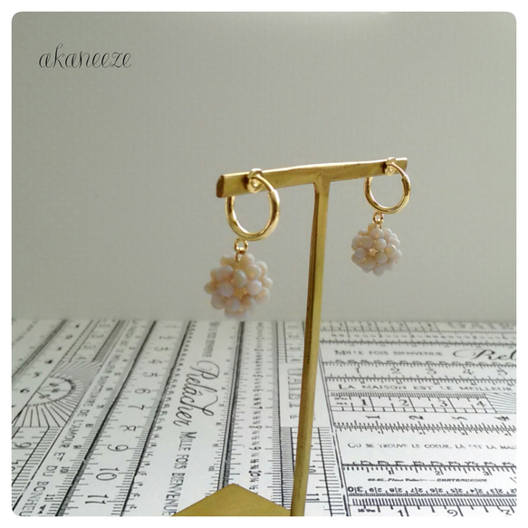 イヤリング * siratama hoop earring * 3枚目の画像