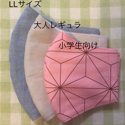 リバティ タナローン　エミリー　パステル小花柄 ハンドメイド 立体布マスク　小さめから大きめLLサイズまで　小顔春マスク 5枚目の画像