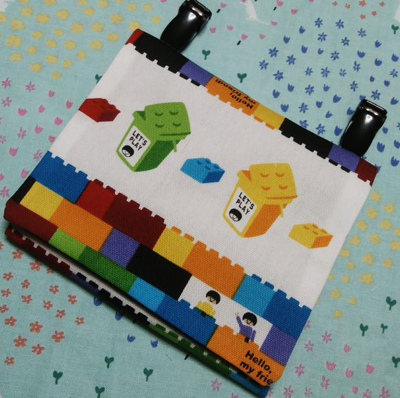 ☆一点限り☆送料込みハンドメイド移動ポケットグリーンストライプリボン