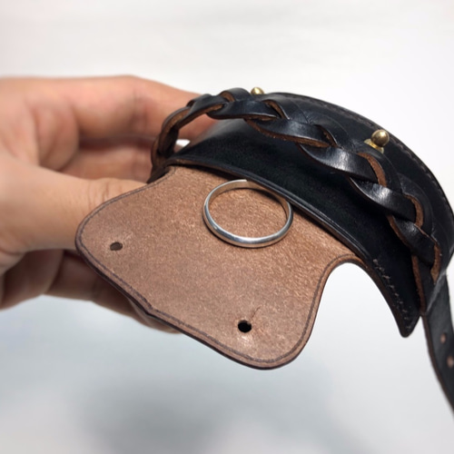 レザー バングル 黒 （茶芯） ブレスレット Jindy 通販 7086876