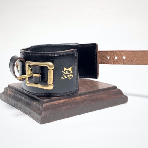 レザー バングル 黒 （茶芯） ブレスレット Jindy 通販 7086876