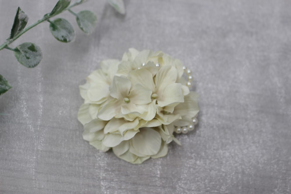 250　選べる♡　アジサイのふんわりミニコサージュ　　　　　卒業式　入学式　結婚式　パーティ　紫陽花　七五三 2枚目の画像