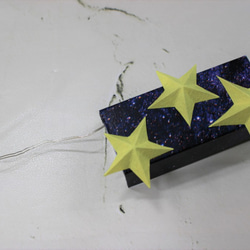257　和紙のキラキラお星さまガーランド　ＬＥＤ （光る星)　　　　　　　クリスマス　星　ガーランド　 6枚目の画像