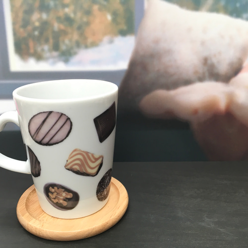 チョコレート ハートの持ち手 マグカップ マグカップ wind-bell 通販