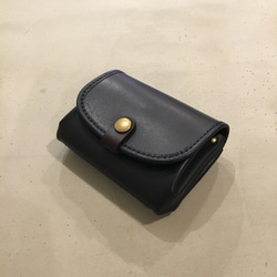 ギボシでとめる三つ折り財布【グレー】ミニ財布 イタリアン