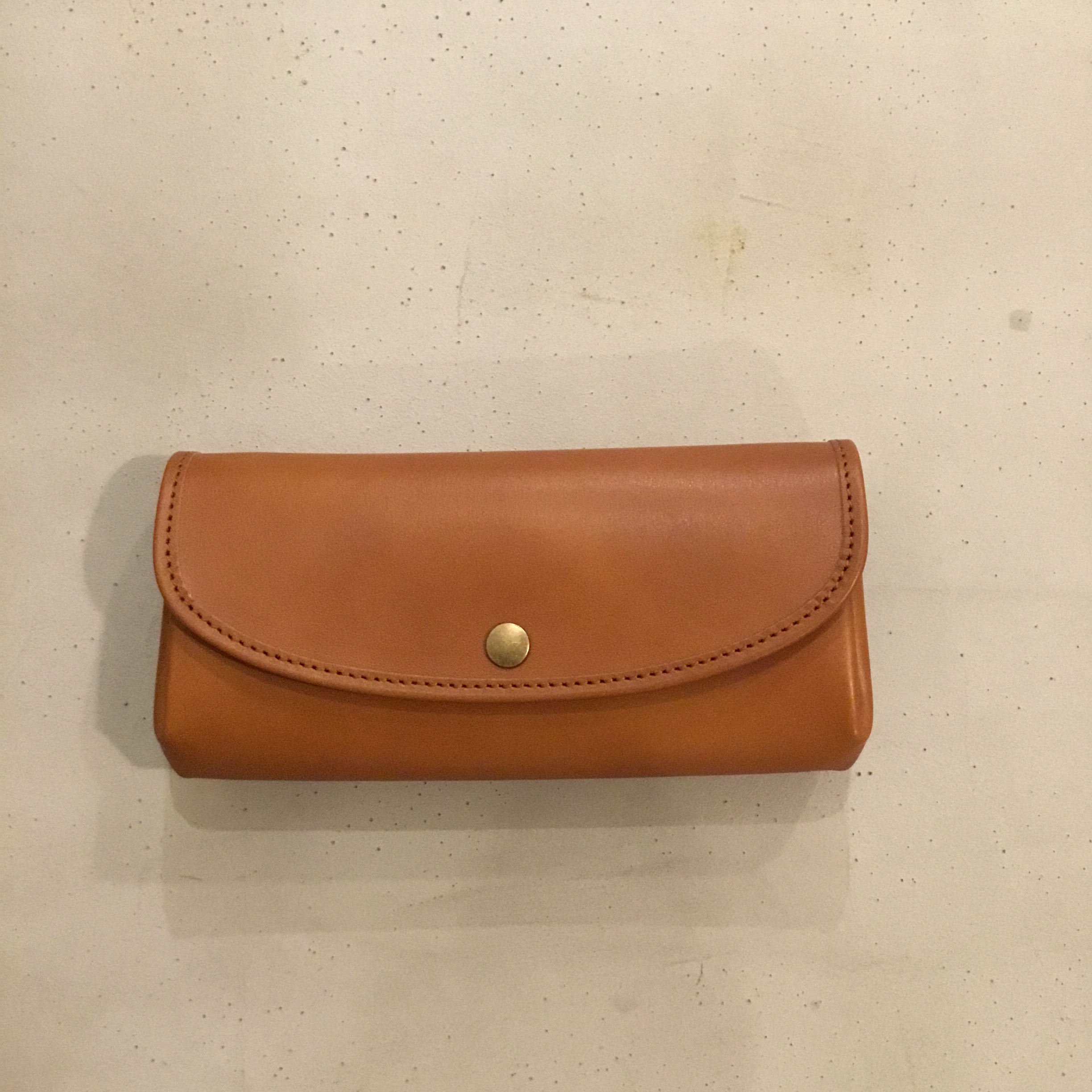 牛革ジャバラ長財布「ブラウン」