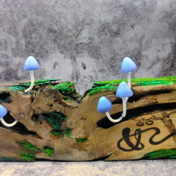台湾ヒノキ小さな青いキノコランプシミュレーションキノコランプキノコナイトライトシチュエーションライトヒーリングマッシュルームラン 4枚目の画像