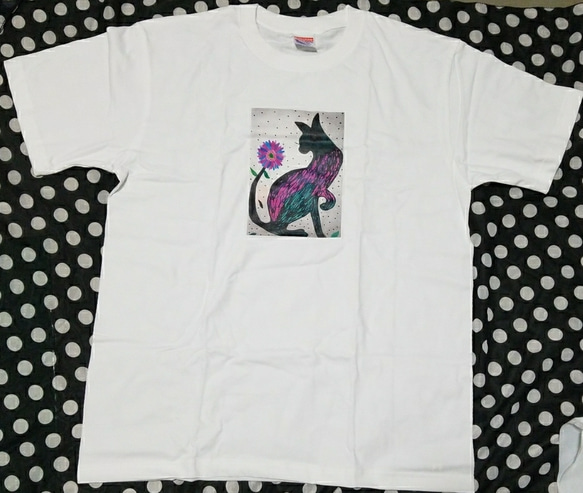 猫t-shirt 1枚目の画像