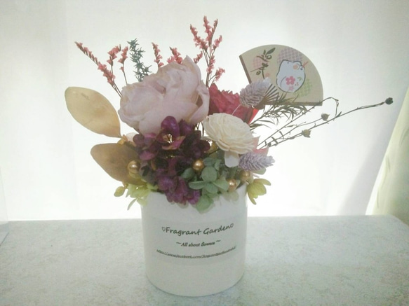 《香沁花園 Fragrant Garden》富貴牡丹新春桌花  新年裝飾/永生花/乾燥花 第1張的照片