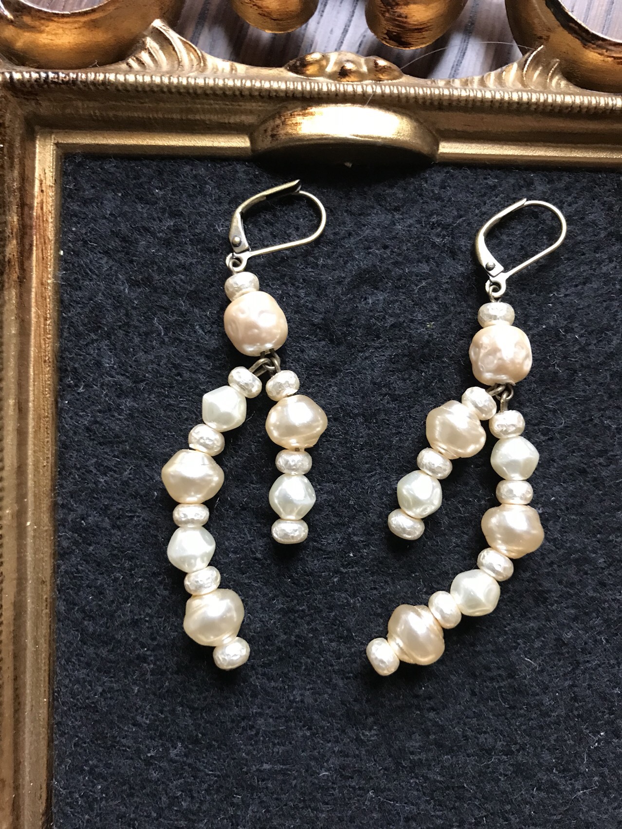 ビンテージビーズピアス