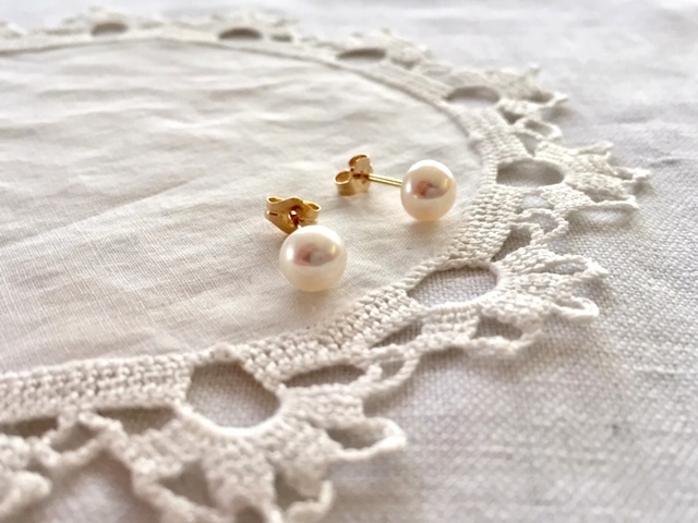 14kgf /宝石質ブルートパーズ2wayピアス Ω ピアス 