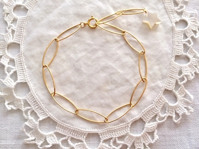 ＊14kgf デザインチェーンのブレスレット④ オーバル        Ω