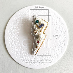 【特集掲載】Creema限定　EMBROIDERY: #14 "Blitzen" Brooch 　-刺繍ﾌﾞﾛｰﾁ 8枚目の画像