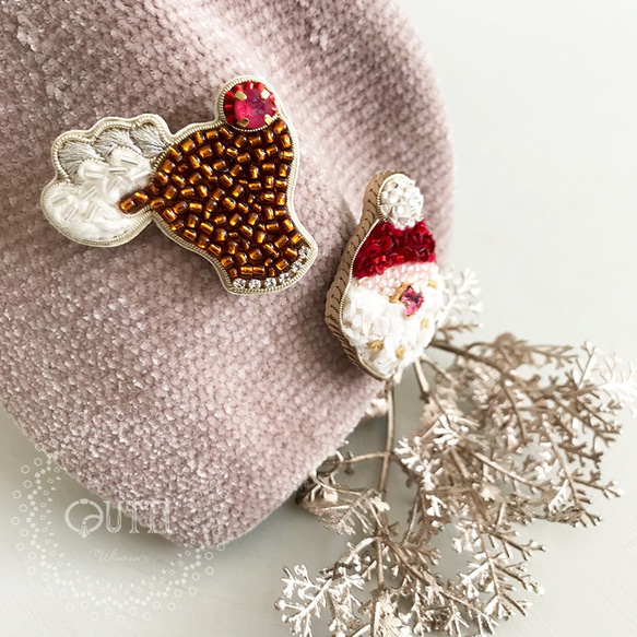 【特集掲載】EMBROIDERY: ’Santa Claus' Brooch 　-刺繍ﾌﾞﾛｰﾁ 7枚目の画像