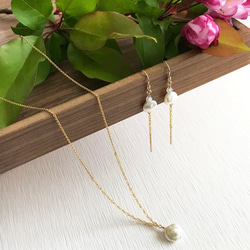 14KGF: KESHI Pearl One-point Necklace　-ネックレス 3枚目の画像