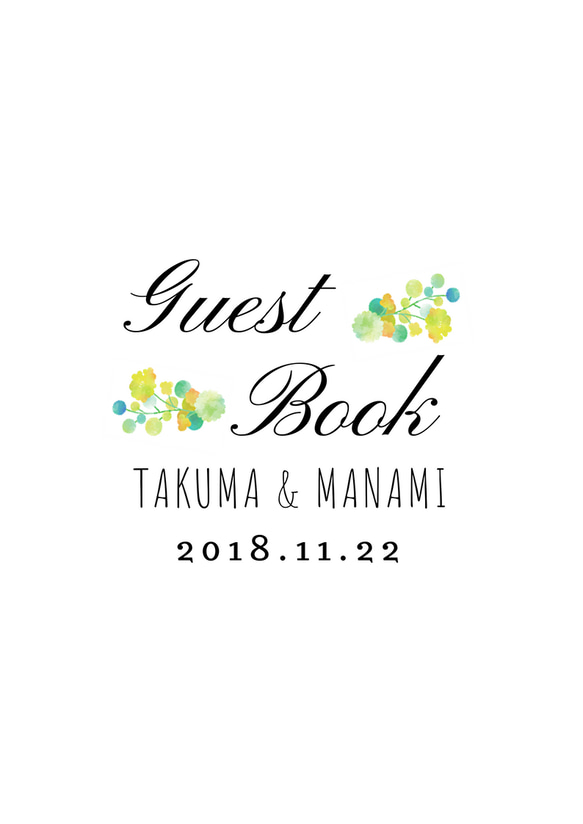 【名前のみ】芳名帳 ゲストブック  結婚式 ウェディング ＜リボン＞ 3枚目の画像