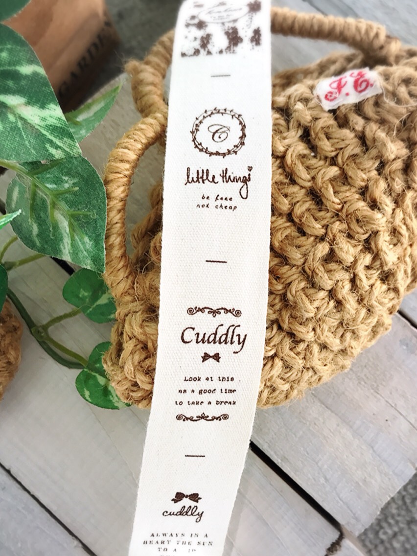 布タグ* 卸 choccte+ 25mm コットン平織 cuddly 30m