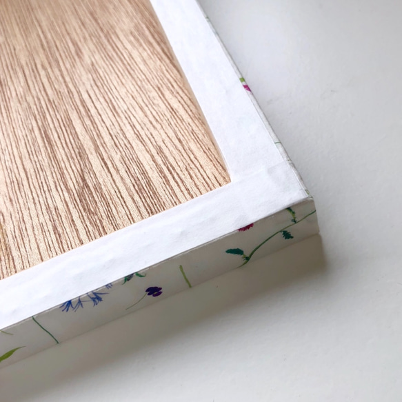 【ROWAN ローワン/Collective corsage コレクティブコサージュ 】木製ファブリックパネル ゴルドA 4枚目の画像