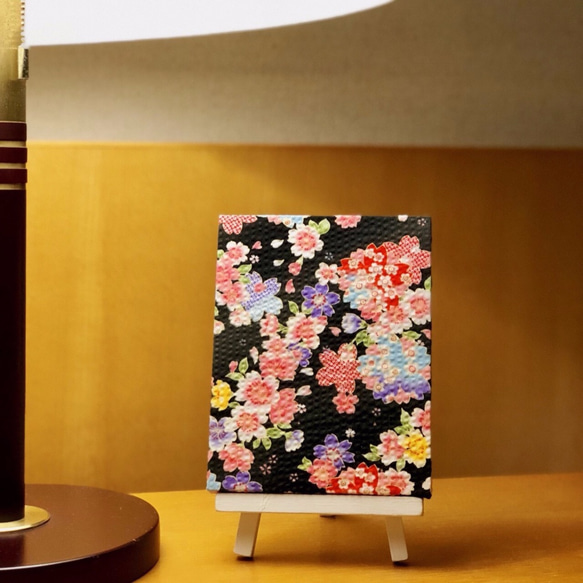 【咲き誇る夜桜 A】 和柄木製ファブリックパネル F0 1枚目の画像