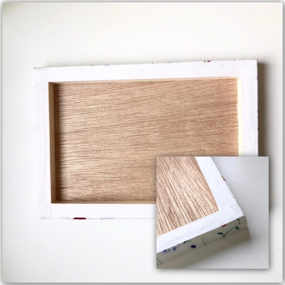 【エンブロイダリー フラワーA】 木製ファブリックパネル P4 5枚目の画像