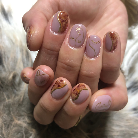 ニュアンス ピカソ風 ネイルチップ（つけ爪） sumire 通販 10014658