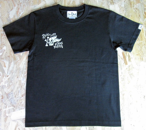 REAL LIFE SKULL TEE Black 3枚目の画像