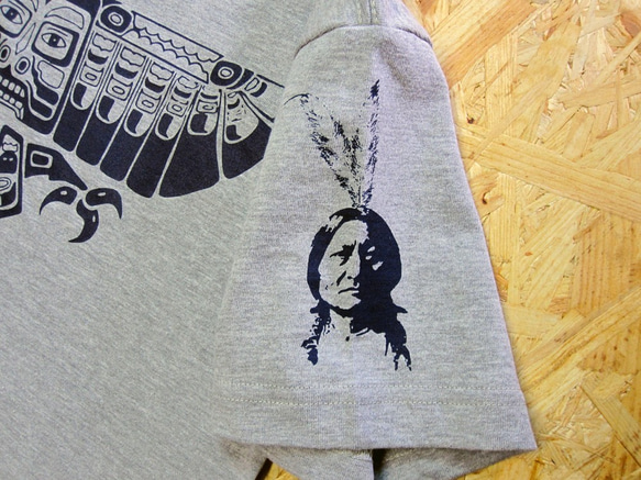 Eagle Falcon Inca Tribal TEE Gray 4枚目の画像