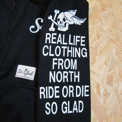 So Glad SKULL Zip Parka Black 6枚目の画像