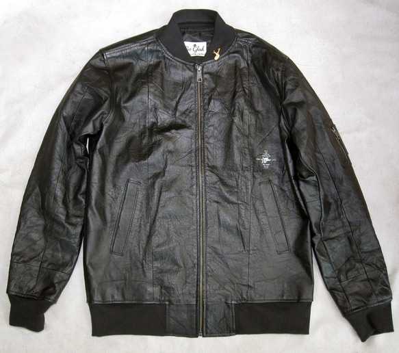 So Glad MA‐1 Leather Jacket 1枚目の画像