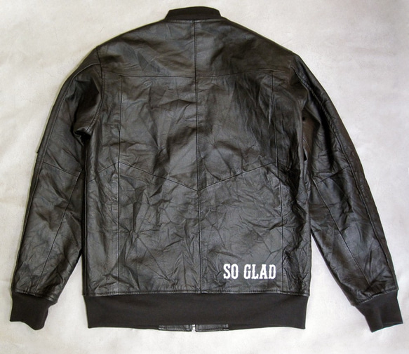 So Glad MA‐1 Leather Jacket 5枚目の画像