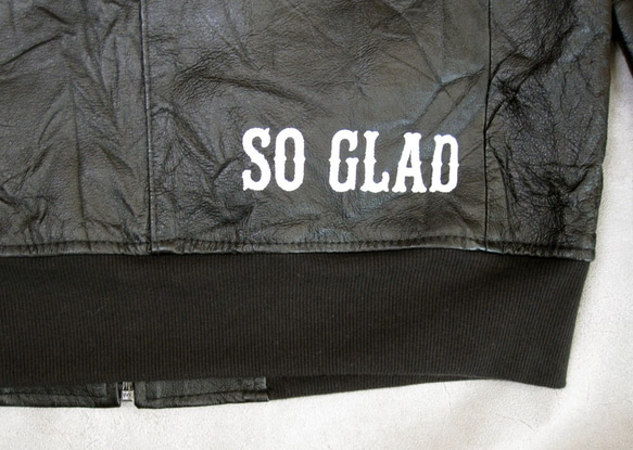 So Glad MA‐1 Leather Jacket 6枚目の画像