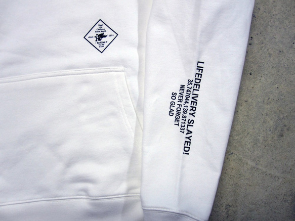 LIFEDELIVERY Slayed P/O Parka White 2枚目の画像