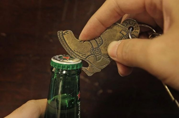 "There is a snake in my boot" Brass Opener Keyring 4枚目の画像