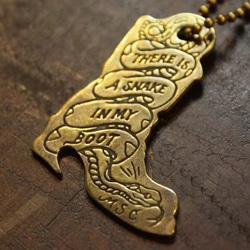 "There is a snake in my boot" Brass Opener Keyring 6枚目の画像