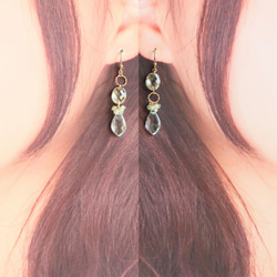耳環享受春天的顏色 2 海藍寶石（耳環可以更換） 第4張的照片