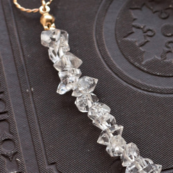NYハーキマーダイヤモンド*シンプルセミロング丈ネックレス 4枚目の画像